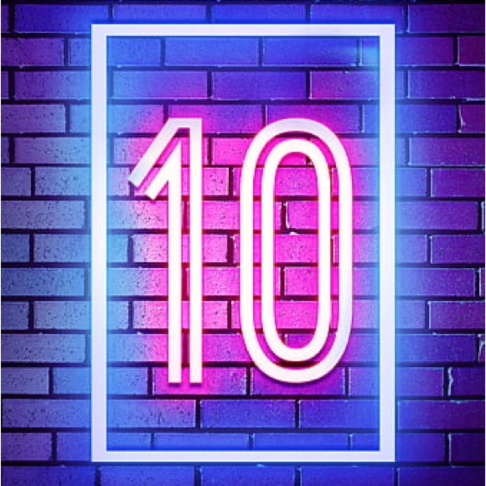 Neon Pink and Blue Wall Art